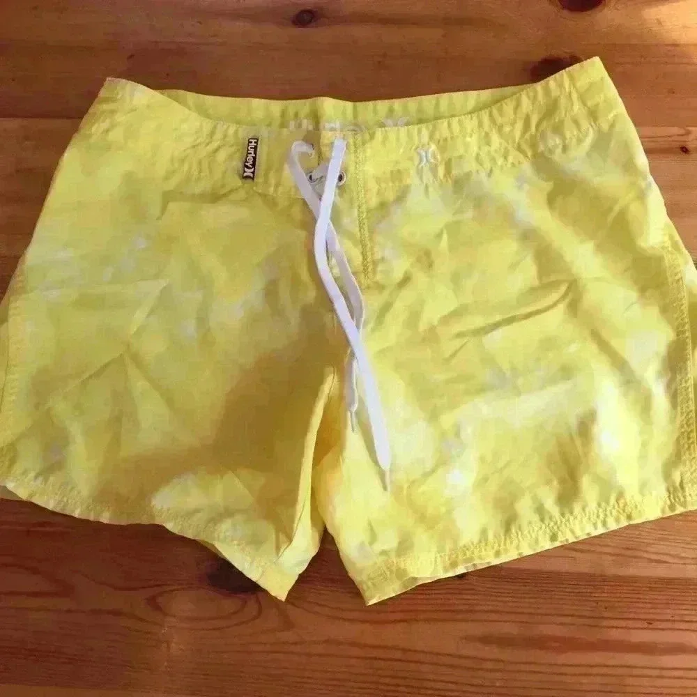 Hurley yellow sandy board shorts women